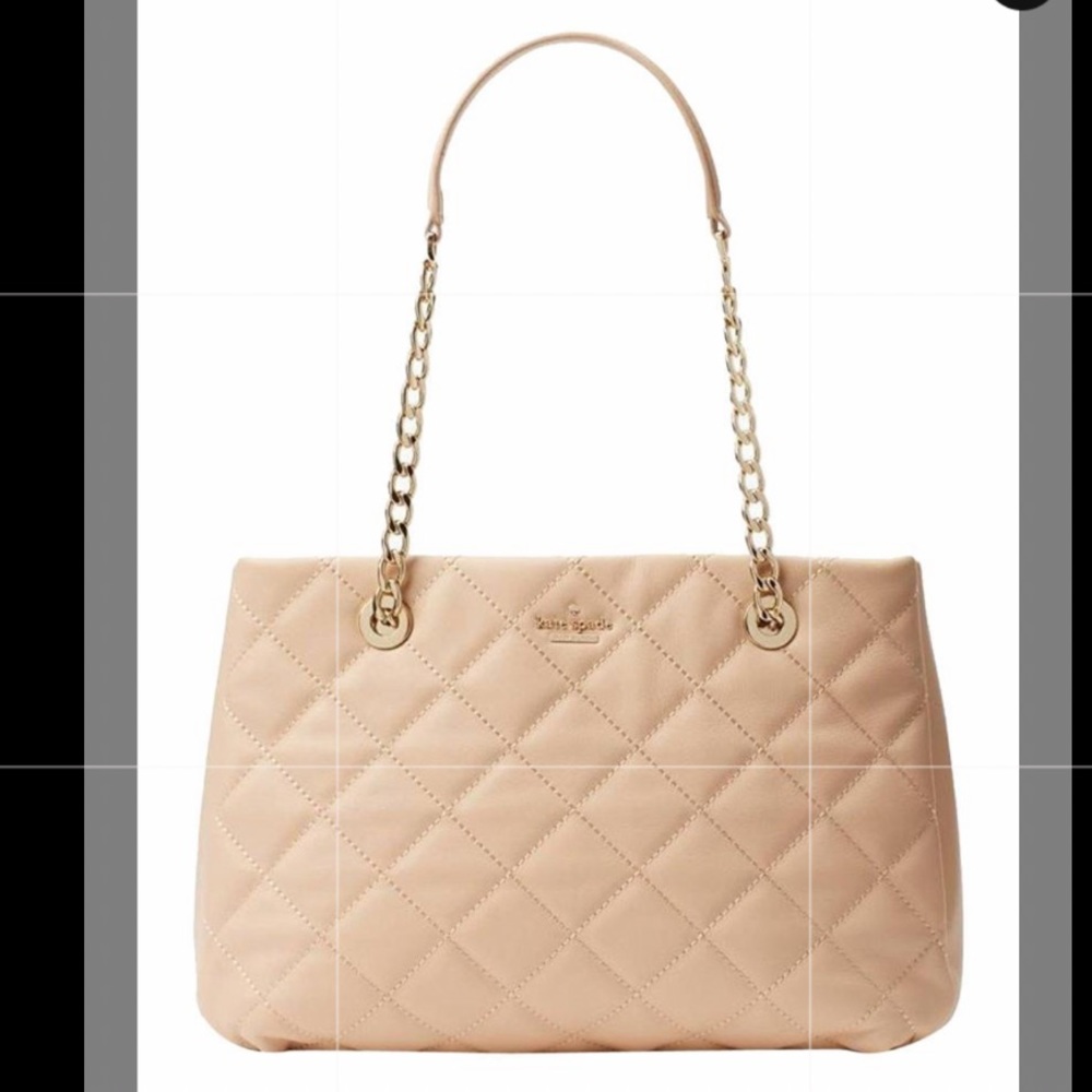 Kate Spade Cream Quilted Pattern Shoulder Bag